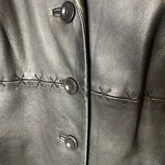 Caslon Vintage Leather Black Jacket - Picture 4 of 13